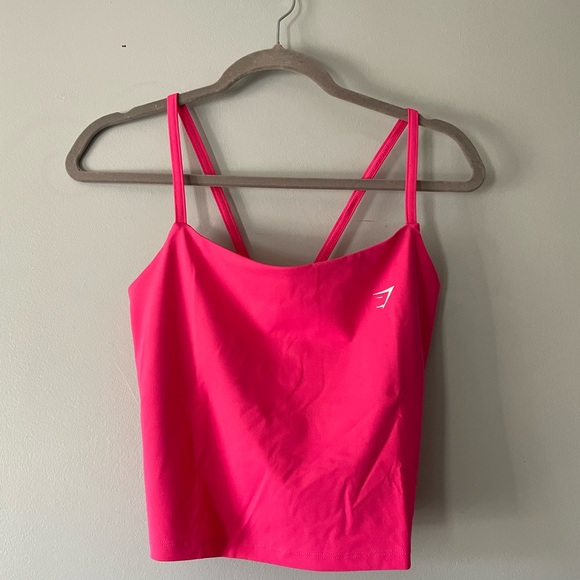 Gymshark Strappy Crop Cami tank - Fuchsia - Picture 3 of 9
